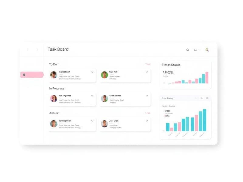 Project and ticket management dashboard